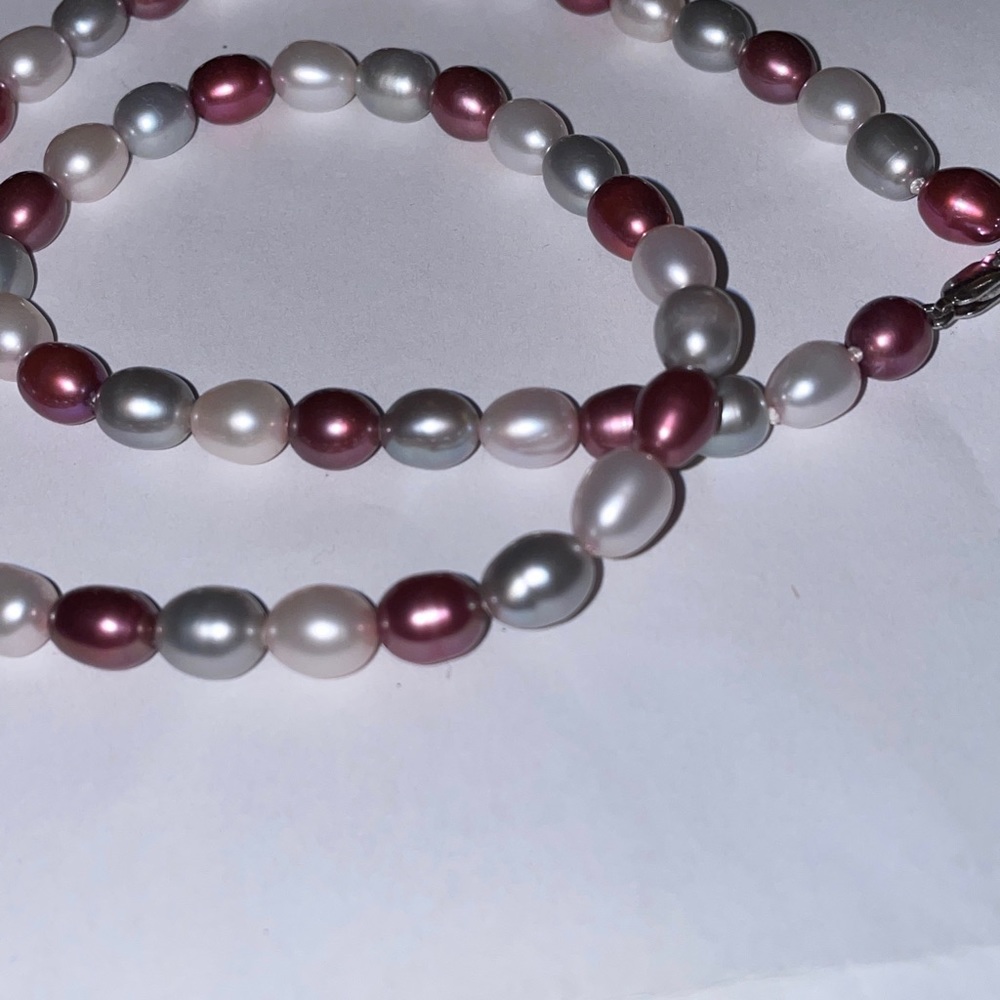 Tri-Colored Cultured Pearl Necklace by Macy’s